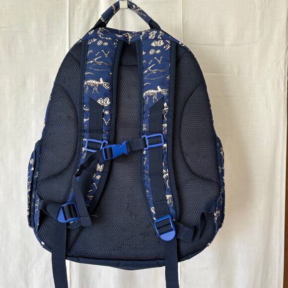 Choco Mocha Dinosaur Print Bones Fossils Backpack Blue - Picture 3 of 6